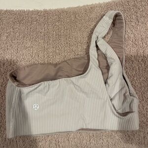 Lululemon one shoulder white bra size 2